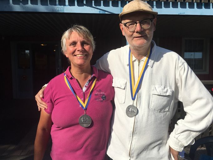 Postmästare i boule 2019 - Eva-Karin Ingelstedt och Mikael Nilsson.